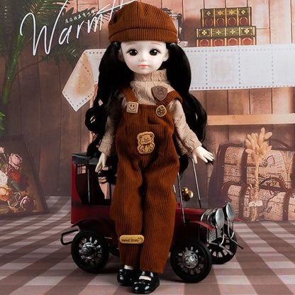 BJD Dolls BJD Dolls and Clothes Hinged Doll Brown Eye Removable Joints 3D Eyes Doll 13 Movable Joints Anime