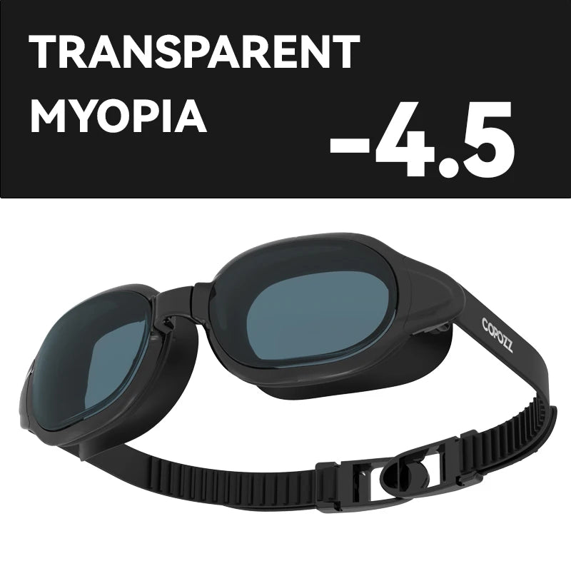 COPOZZ Best Swimming Goggles Men Women Adult Swim Goggle Professional Anti Fog Pool Swimming Glasses Eyewear -1.5 to -7