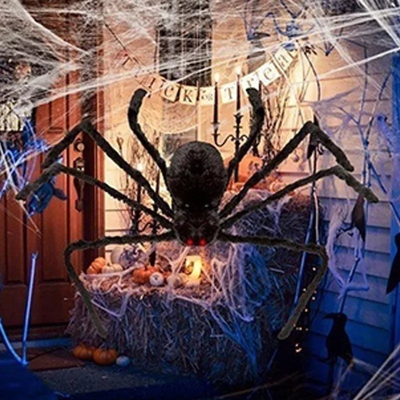 Halloween Big Plush Spider Halloween Decoration Party Props Outdoor Big Spider Decoration Chamber Trick a Prank  Big Spider