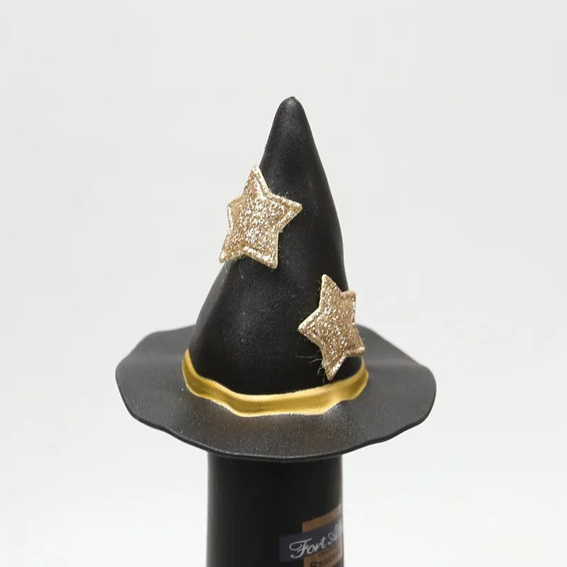 Halloween Mini Witch Hat Bottle Decoration Halloween Party Wine Bottle Hat Happy Halloween Day 2025 Home Dinner Table Supplies