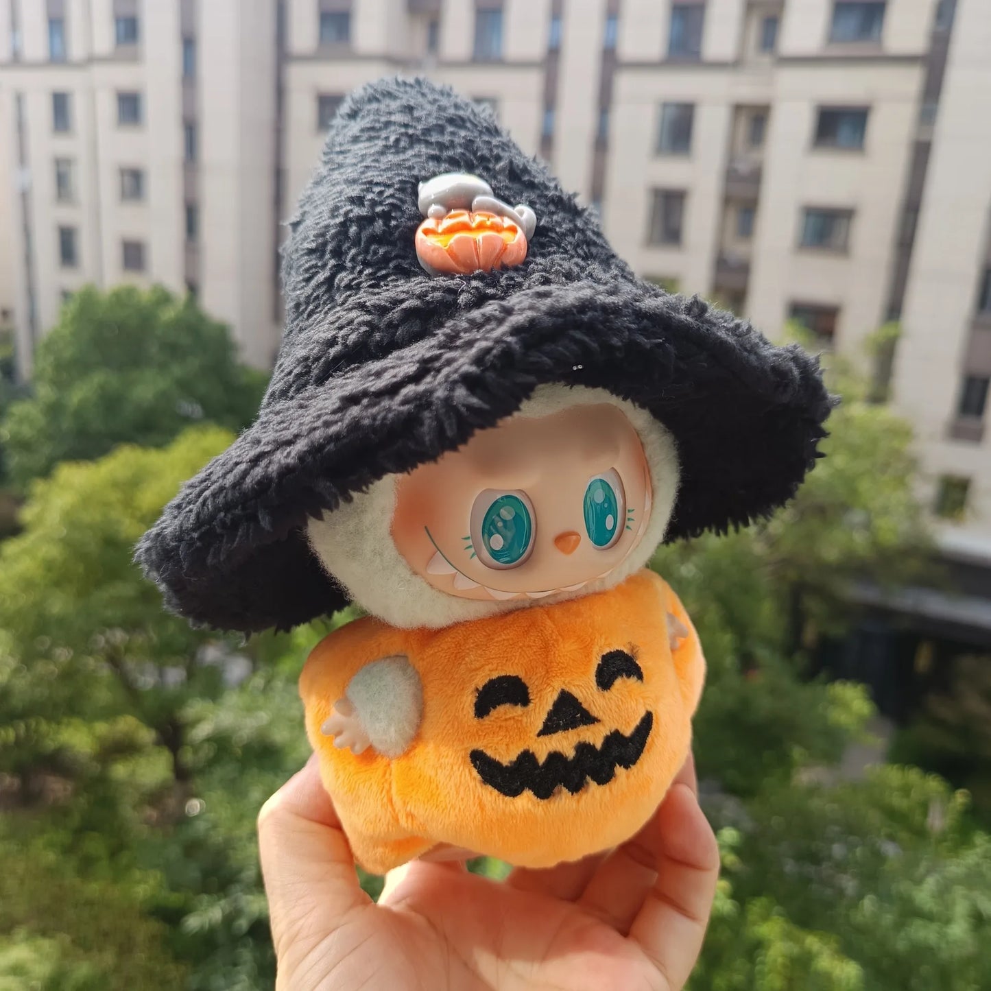 Labubu Doll Clothes Pumpkin Set Halloween for 15-17cm Ropa 3.0 Labubu V1 V2 V3 Clothes Sitting Party Accessories