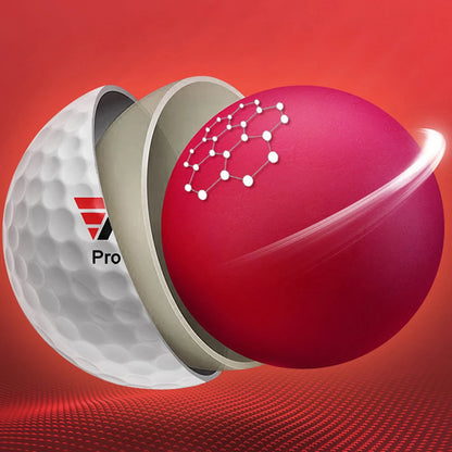 Three-Layer Golfs Ball for Competition Wear Resistant Durable Golfs Ball High Elastic Rubber Cores Golfs Equipment for Man Women