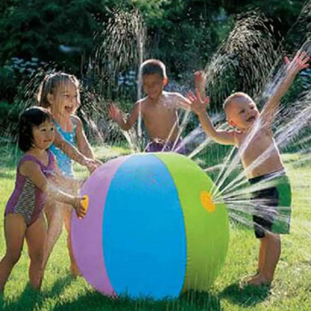 75CM Inflatable Water Spray Ball for Children's Outdoor Summer Fun and Novelty Outdoor Spray Head Splashing Lawn Garden Toy