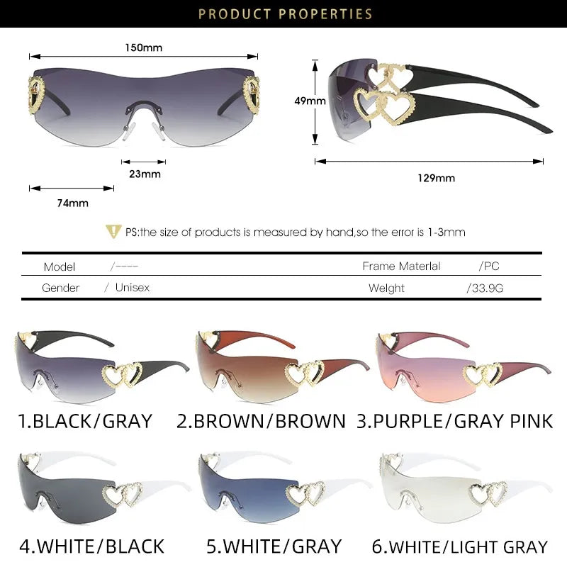 Fashion Y2k Designer Sunglasses Women 2025 Luxury Trending Sunglasses Woman Shade Pink Glasses Goggle 2000'S Lentes De Sol Mujer