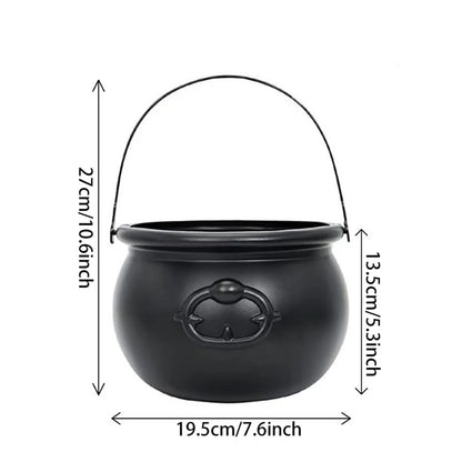 Halloween Witch's Cauldron Candy Pot & Storage Bucket Perfect Party Giveaway & Trick-Or-Treat Activity Fun Halloween Decoration