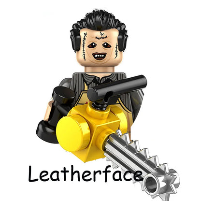 Halloween Horror Movie Terrible Leatherface Slender Man Midnight Ring Model Blocks Construction Building Brick Toys for Children