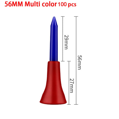 30/100 Pcs Plastic Golf Tees Multi Color 8.3CM 72mm 54mm Durable Rubber Cushion Top Golf Tee Golf Accessories for Golf Sprot New