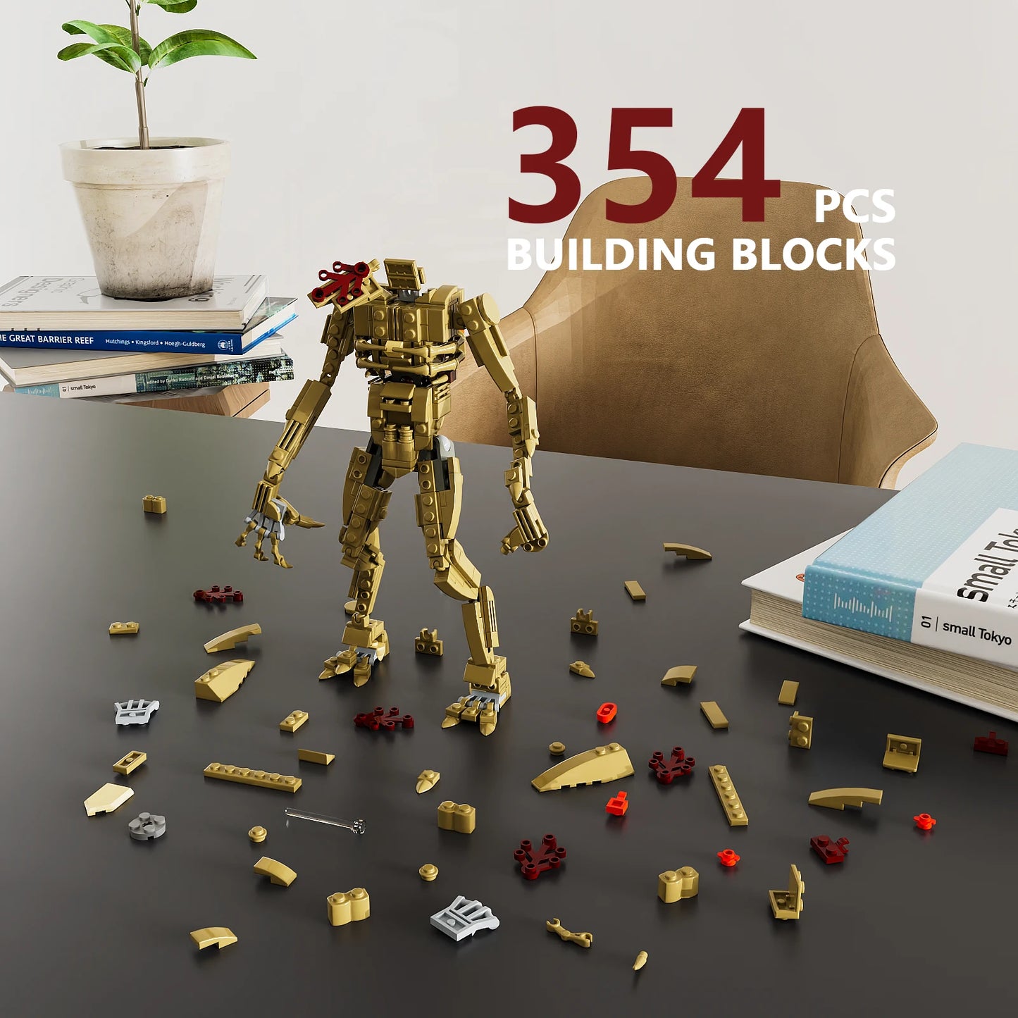 Demogorgon Toy Building Sets, Stranger Monster Figure Cannibal Flower Toys for Horror TV Series Fans, Halloween Present, 354 Pcs