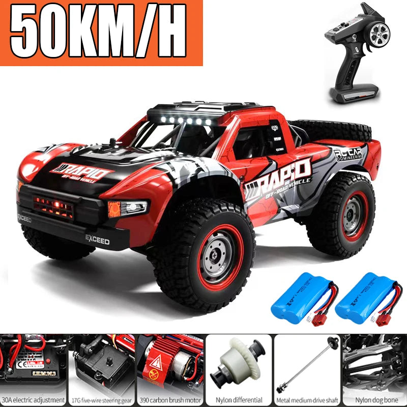 Rc Car Off Road 4x4 50km/H or 75km/H High Speed Brushless Motor Monster Truck 1/16 Desert/Snow Racing Drift Cars Toys for Boys