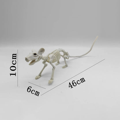 Halloween Animal Skeleton Cat and Mouse Skeleton Skeleton Model Halloween Horror Decoration Haunted House Decoration Props