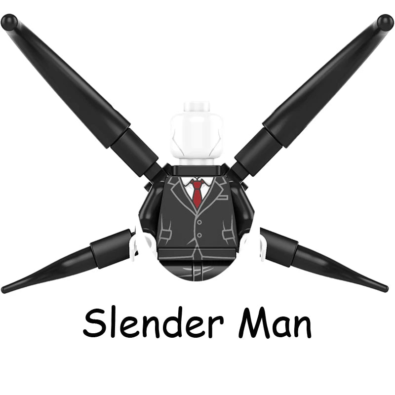 Halloween Horror Movie Terrible Leatherface Slender Man Midnight Ring Model Blocks Construction Building Brick Toys for Children