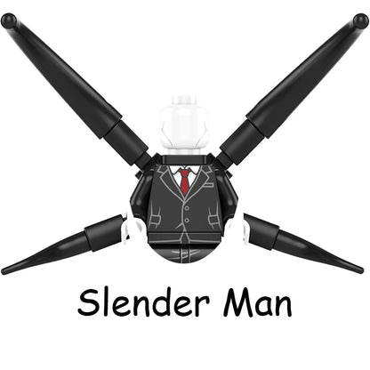 Halloween Horror Movie Terrible Leatherface Slender Man Midnight Ring Model Blocks Construction Building Brick Toys for Children