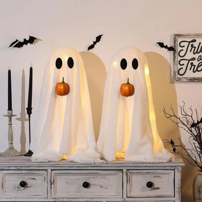 Halloween Light-Up Ghost Decoration Spooky Halloween Ghost Decor Spooky Led Light-Up Ghosts With Pumpkin for Holiday