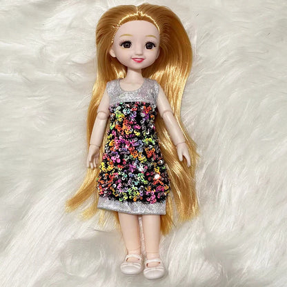 New Smile Face Doll 23cm Doll Dress Up Doll Clothes or Princess Doll Kids Girl Toy Birthday Gift Lol Doll BJD Doll