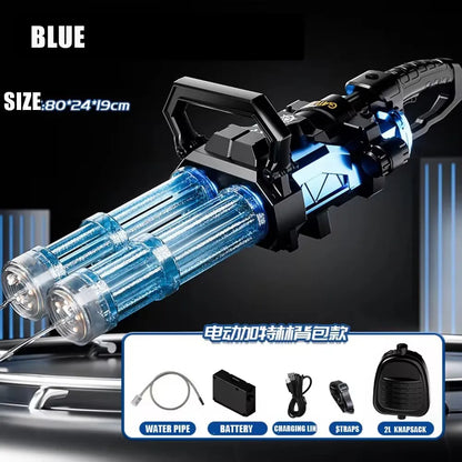 Summer Beach Pool Toys Water Toys Party Toys Gatling Gun Watergun Gatling Electric Powerful Water Gun Sports-Entertainment Gifts