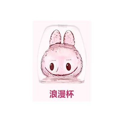 In-Stock Blind Box Labubu the Monsters Cheers Double Layered Glass Cup Cute Water Cup Handmade Decoration Model Birthday Gift