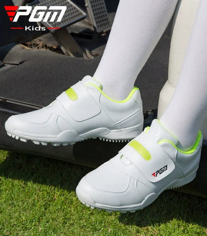 PGM Children Girls Boys Golf Shoes Anti-Skid Leather Outdoor Kids Sneakers Sports Shoes