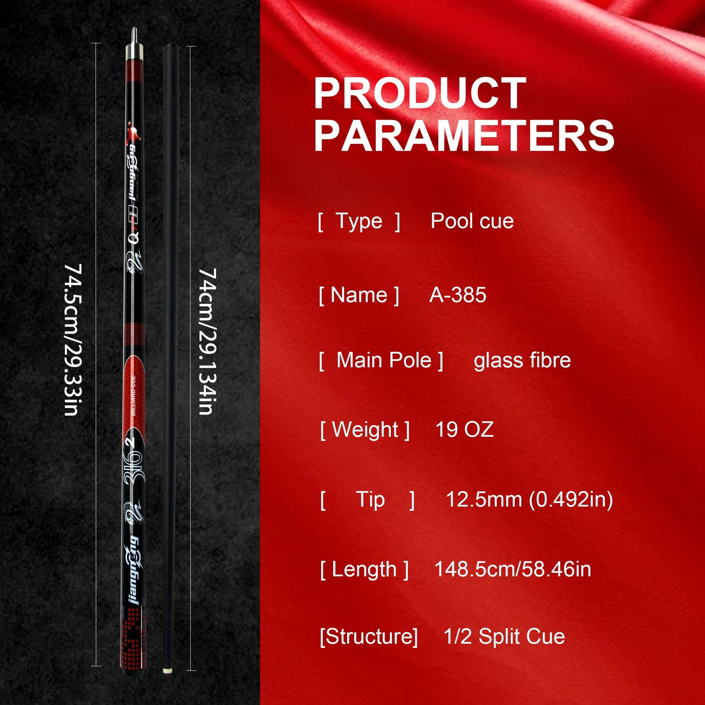 Professional Carbon Fiber Cue Stick - 13MM Break/Jump Billiard Cue, Durable & Precision Shot, Premium Pool Accessories