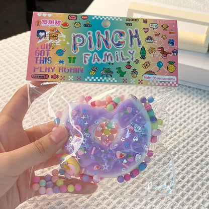 Mini Simulation Cartoon Donut Cat Paw Waffle TPR Pinch Squeeze Toys Slow Rebound Decompression Stress Relief Soft Plastic Toys