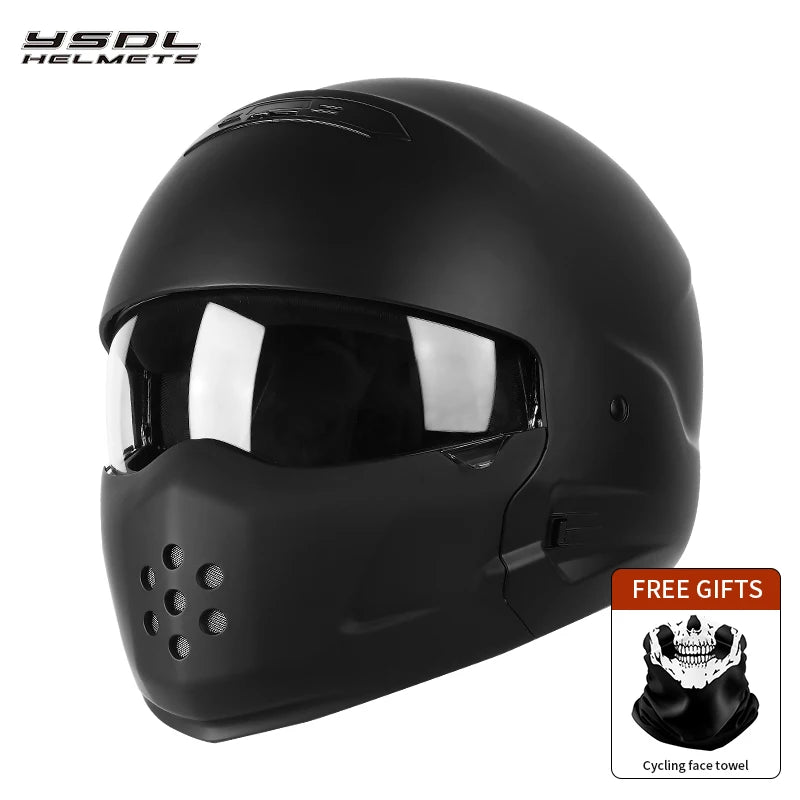 Scorpion Helmet Sunscreen Retro Motorcycle Full Helmet Men  Women Detachable Face Mask Combination Helmets Summer Safety Helmet