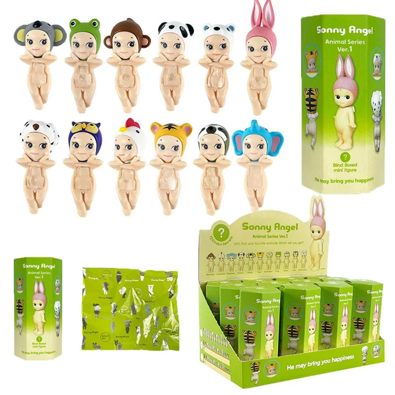 Sonny Angel Blind Box Animal Angel Series Anime Character Mini Doll Toy Cute Decoration Kids Surprise Birthday New Year Gifts