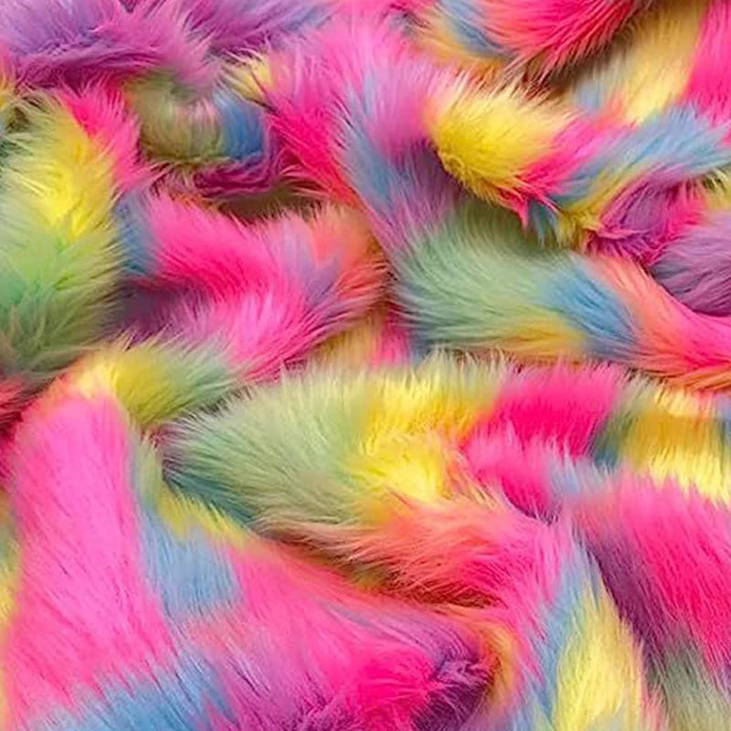 25*25Cm Faux Fur Fabric Square Artificial Fur Long Pile Plush Fabric for DIY Chair Cushion Crafts Dolls Beard Hair Decoration