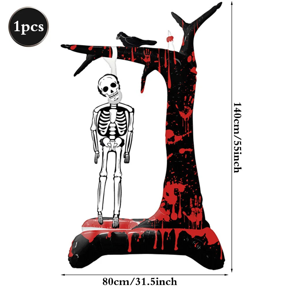 Halloween Decoration Balloons Large Witch Ghost Grim Reaper Tombstone Pumpkin Inflatable Foil Balloon Halloween Party Supplies