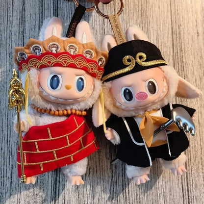17cm Doll Clothes for Labubu Cosplay Journey to West Character Costumes Tang Monk Porky Pig Monkey King Clothes Doll Accessories