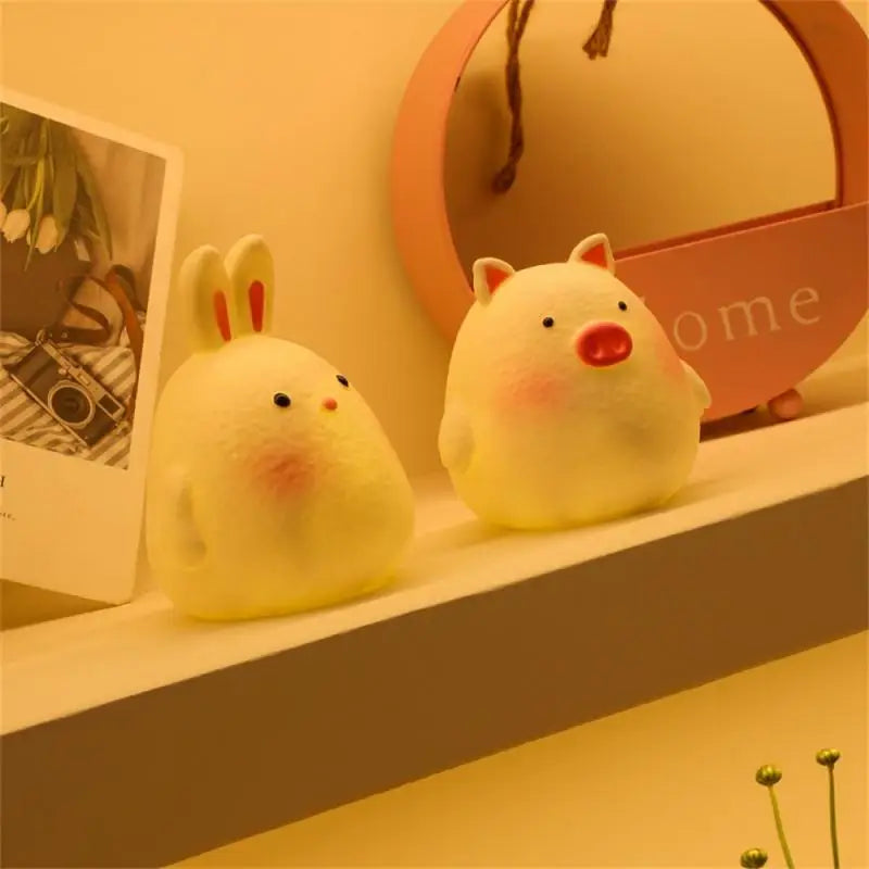 Soft Silicone LED Night Lights Christmas Gift USB Rechargeable Children Baby Kids Night Lamp Creative Cartoon Room Decor Light