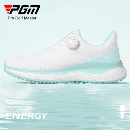 PGM Women's Golf Shoes Summer Waterproof High Elasticity Cushioning and Height Increasing Outdoor Sports Sneakers XZ435