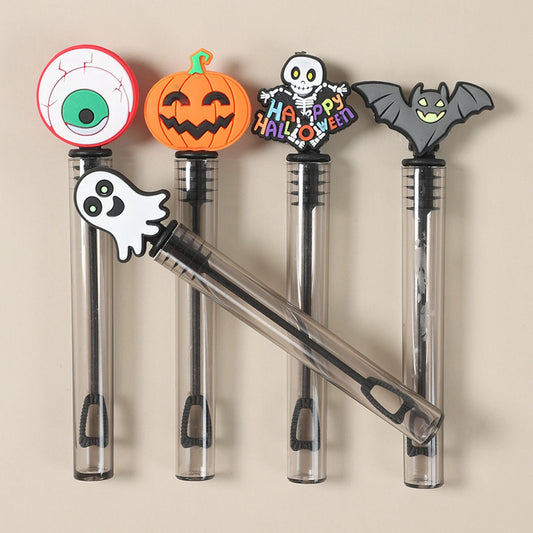 10/20pcs Halloween Pumpkin Ghost Bat Bubble Wand Soap Bottle Tube DIY Gifts for Kids Horror Halloween Party Decorations Supplies