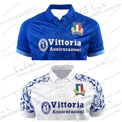 2024_25 Hot Italy Rugby Jersey Clothes Player Men Kids Children Train Polo T Shirt Team Girls Women Tee Teenager Home Top New -