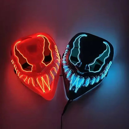 Marvel Venom Mask With Lens Halloween Party Decoration LED Mask Propsfor Hot Toys Venom Cosplay Costume Mask Full Face Glow