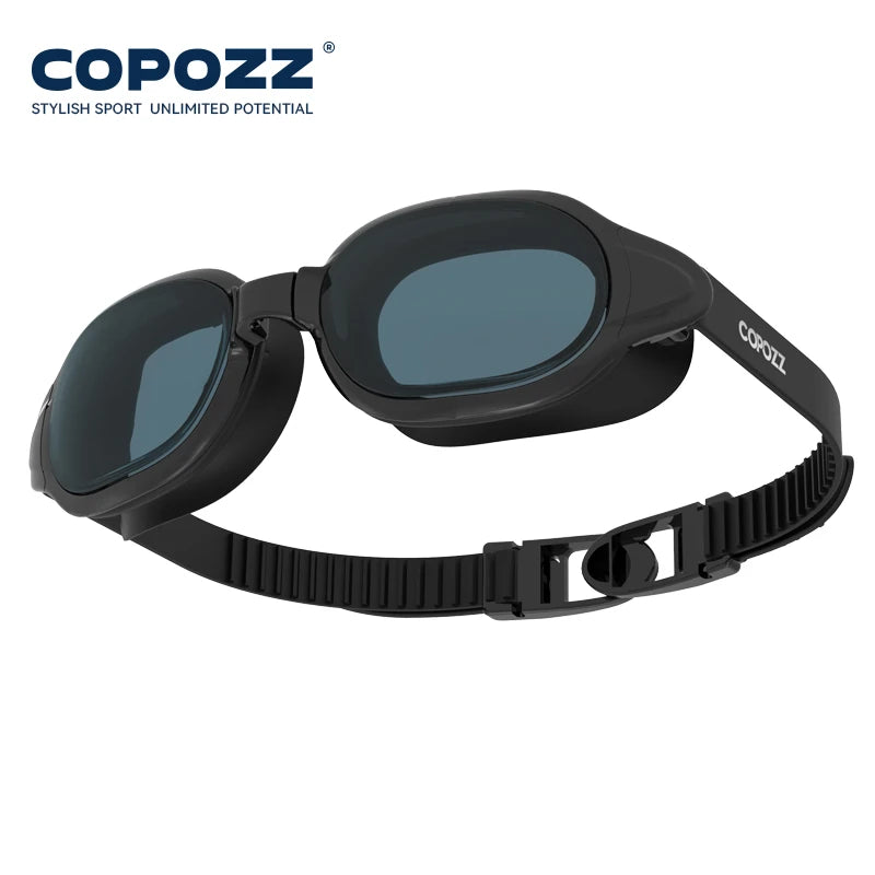 COPOZZ Best Swimming Goggles Men Women Adult Swim Goggle Professional Anti Fog Pool Swimming Glasses Eyewear -1.5 to -7