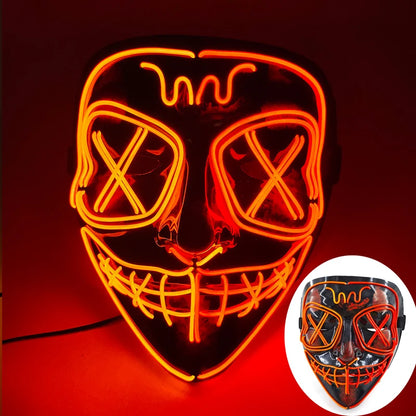 New Arrival Halloween Mask Horror Venom  LED Luminous Mask Cosplay Costume Makeup Prom Party