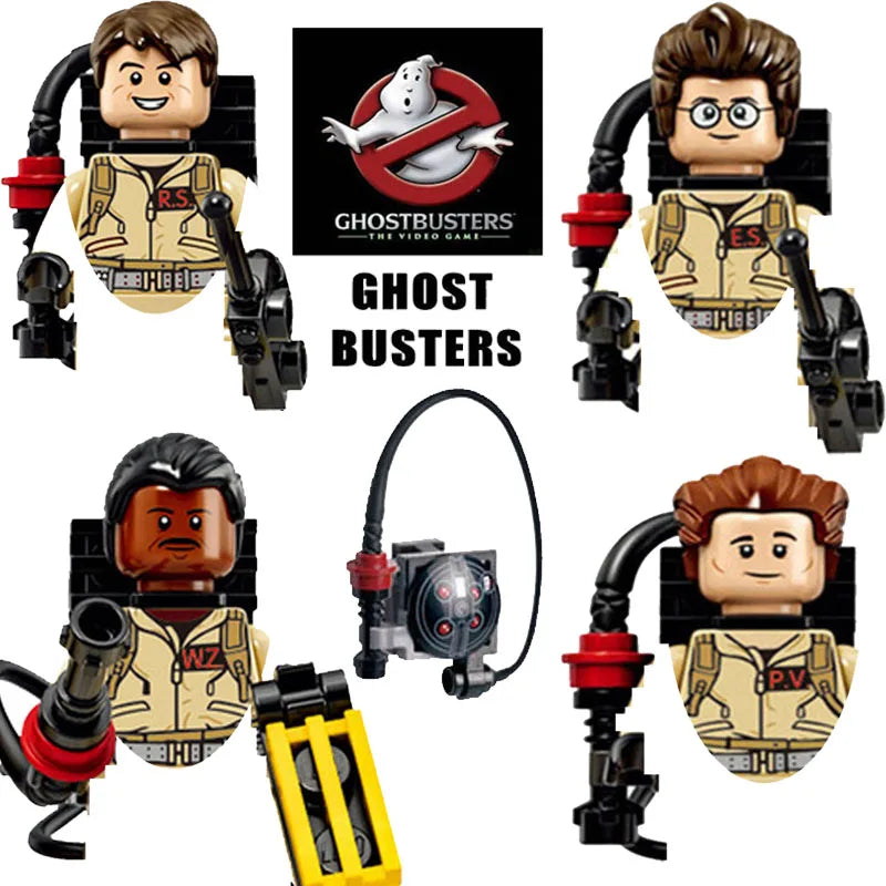 Horror Halloween Movie Stay Puft Luminous Smiling Crying Ghost Vitruvius Model Building Blocks Enlighten Brick Toys for Children