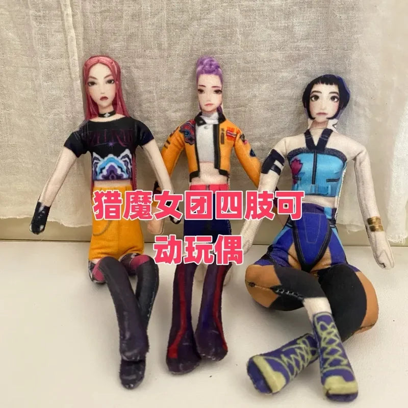 New in Stock Kpop Demon Hunters Saja Boys Rumi Mira Zoey Plush Doll Cute Cotton Anime Peripherals Toy Halloween Christmas Gift