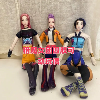 New in Stock Kpop Demon Hunters Saja Boys Rumi Mira Zoey Plush Doll Cute Cotton Anime Peripherals Toy Halloween Christmas Gift