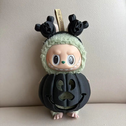 Clothes for Labubu Halloween Pumpkin Outfit Set for 1.0 3.0 Generation Vinyl Figure Collectible Decor Gift No Doll Included
