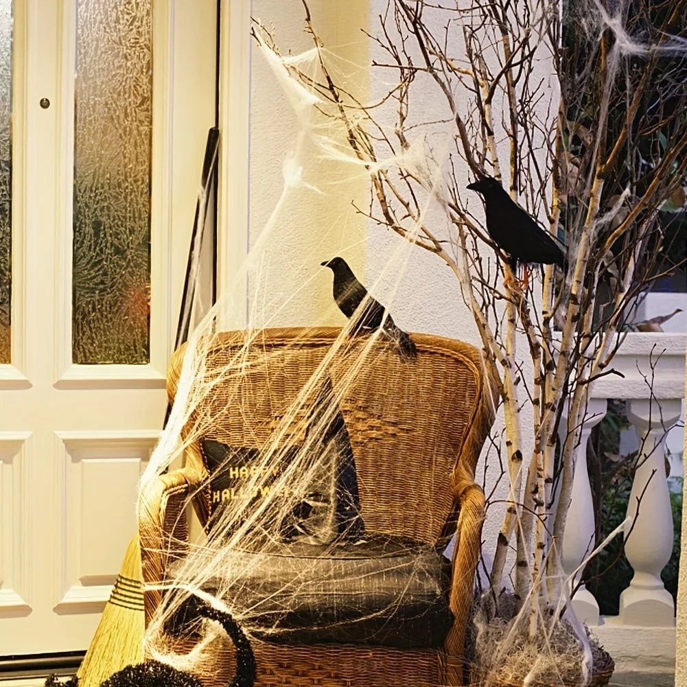 3pcs Halloween Black Crows Feathered Crows Halloween Decorations Crows Realistic Looking Ravens Large Black Crow