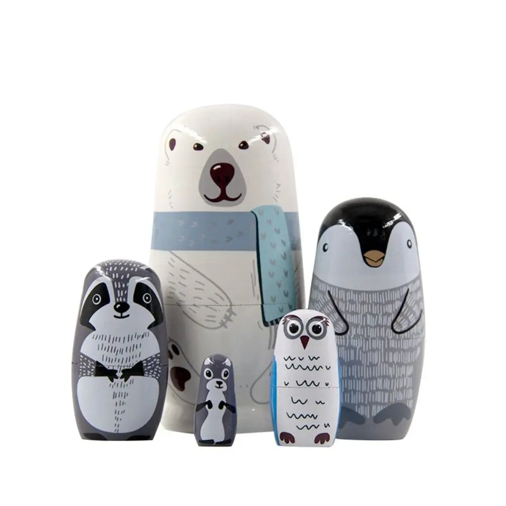 Home Bedroom Nesting Doll Hand Paint Toys Wooden Russian Nesting Doll Matryoshka Dolls Toys Russian Nesting Stacking Dolls
