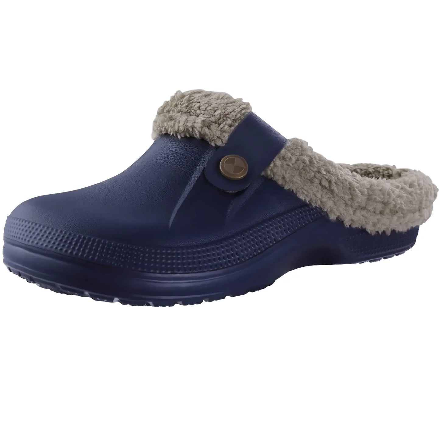 Evshine Winter Warm Clogs Men Waterproof Garden Slippers Fur Clogs Slippers Fuzzy Plush Slippers Bedroom Shoe for Indoor Outdoor