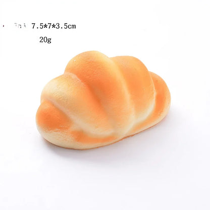 Creative Simulation Bread Toast Donuts  Squeeze Stress Relief Toys Spoof Artificial Bread Simulation Food Desktop Decoration