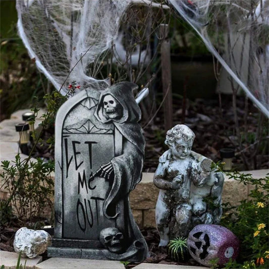 6pcs Halloween Tombstone Yard Signs With Stakes Scary Silhouette Halloween Decorations for Outdoor Yard Garden Halloween Decor