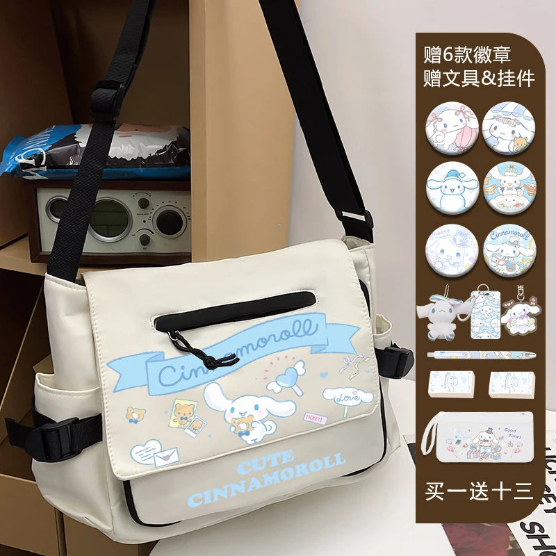 Sanrio Cinnamon Dog Cute Fashion Print School Bag for Primary School Students, Stylish Children's Back-To-School Backpack
