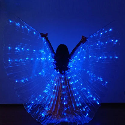 Children LED Light Fairy Angel Wing  Clothing Princess Costume Cloak Crown Tiara Rave Clothes Cosplay Outfit  Halloween