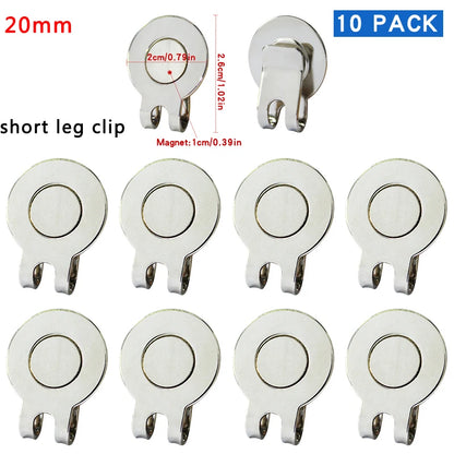 10 Pcs Golf Hat Clip Magnetic Metal Golf Cap Clips Golf Accessories for Golf Ball Mark Marker Drop Ship