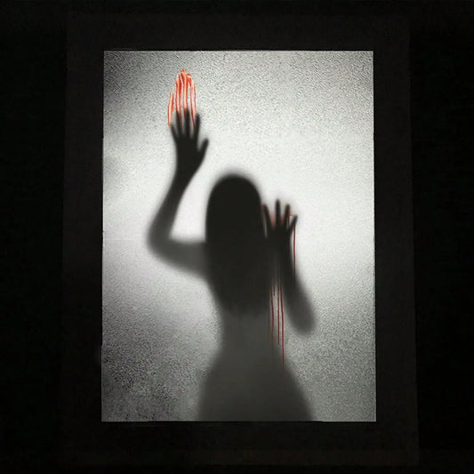 1pc Halloween Horror Female Ghost Blood Hand Wall Stickers for Halloween Party Glass Window DIY Backdrop Decorative Wall Sticker