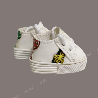 Labubu  Shoes (4*1.8cm) Doll Sneakers ,For 17cm Macaron Plush and 15cm EXO Cotton Doll and 1/6 BJD Doll Clothes Shoe Accessoires