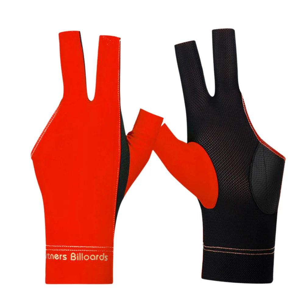 1Pcs Open Finger Billiard Gloves Antiskid Polyester Snooker Billiard Gloves Adjust Sticker Portable Lightweight Amateur Training